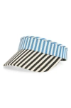 Lele Sadoughi Stripe Bow Tie Visor In Multi