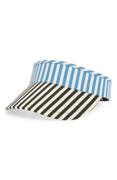 Lele Sadoughi Stripe Bow Tie Visor In Multi