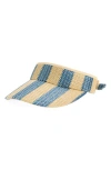 Lele Sadoughi Stripe Raffia Visor In Multi