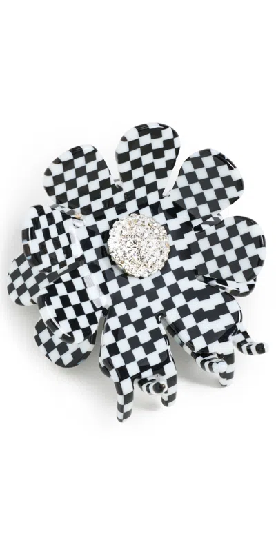 Lele Sadoughi Sunflower Claw Clip Harlequin Check 999 In Harlequin Check 999