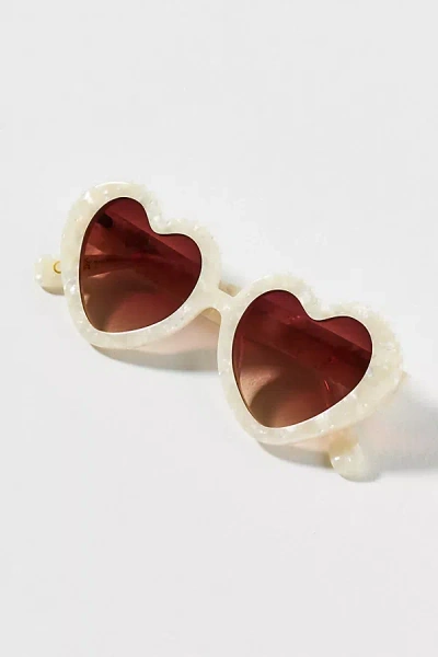Lele Sadoughi Sweetheart Sunglasses In White