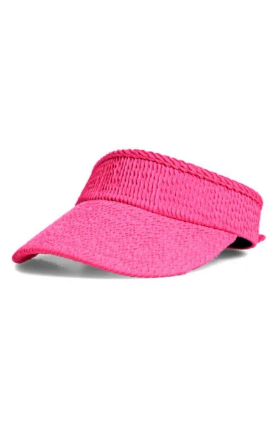 Lele Sadoughi Swimmer Bow Tie Visor In Pink
