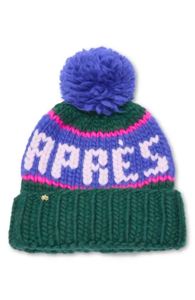 Lele Sadoughi The Apres Pompom Beanie In Green