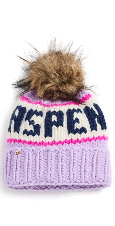 Lele Sadoughi The Aspen Beanie Lavender Multi