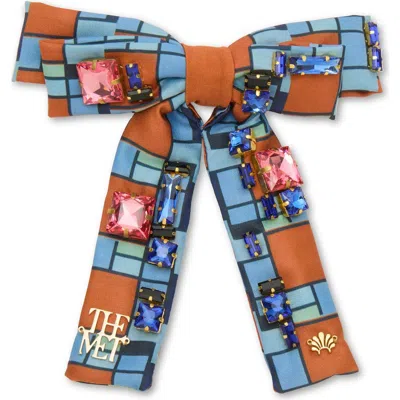 Lele Sadoughi The Met X Lele Antoinette Mondrian Bow Barrette In Multi