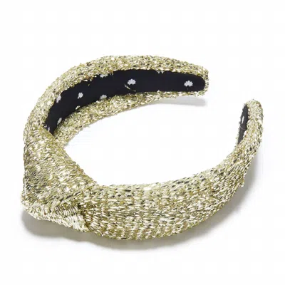 Lele Sadoughi Tinsel Knotted Headband In Gold