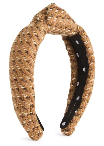 Lele Sadoughi Tonal Brown Knitted Headband In Neutral