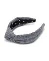 Lele Sadoughi Knotted Tweed Headband In Gray