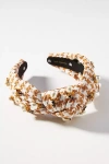Lele Sadoughi Acorn Faux Pearl Knotted Headband In Beige