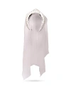 Lele Sadoughi Veil Imitation Pearl Satin Headband - Exclusive In Ivory