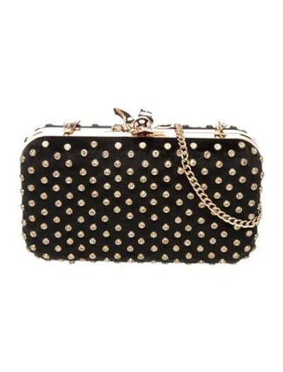 Pre-owned Lele Sadoughi Velvet Evening Bag In Black