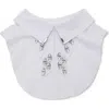 Lele Sadoughi Victoria Triangle Crystal Bow Tie Collar In White