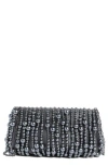 Lele Sadoughi Willow Beaded Clutch In Silver