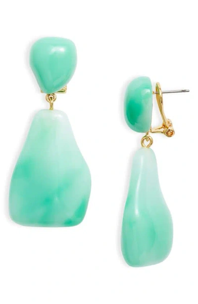 Lele Sadoughi Wilma Drop Earrings In 14k Gold Plated In Green/gold