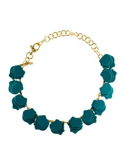 Pre-owned Lele Sadoughi Wisteria Collar Necklace, 17" In Multi