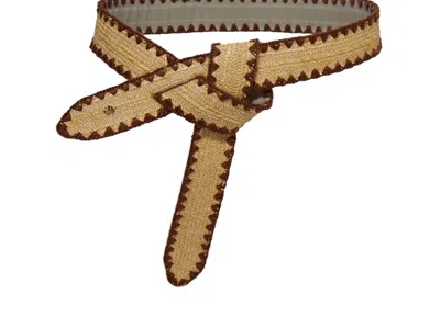 Lele Sadoughi Women's Adjustable Raffia Knot Belt In Chocolate In Brown