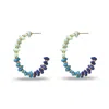 Lele Sadoughi Women's Candy Beaded Large Hoop Earrings In Ocean Cove In Green