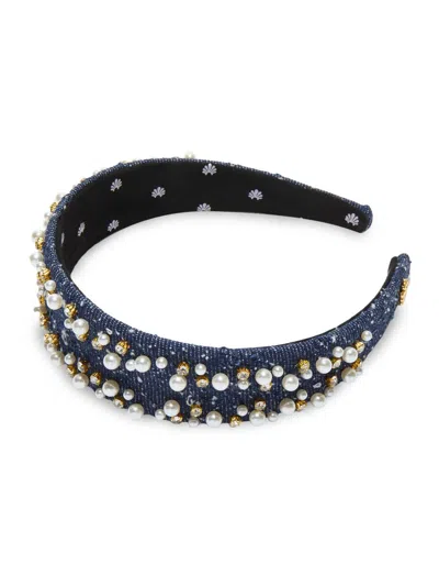 Lele Sadoughi Women's Cher 14k-gold-plated & Imitation Pearl-embellished Headband In Pattern