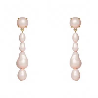 Lele Sadoughi Women's Collector Pearl Linear Earrings In Rose In Neutral