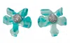 Lele Sadoughi Women's Crystal Lily Button Earrings In Emerald In Green