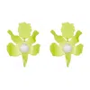 Lele Sadoughi Women's Crystal Lily Earrings In Chartreuse In Green