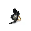 Lele Sadoughi Women's Crystal Lily Ring In Black In Multi