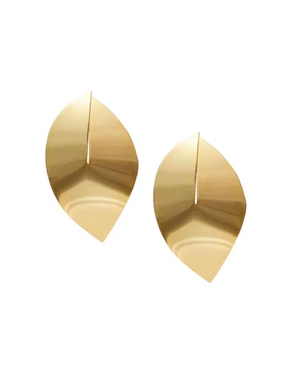 Lele Sadoughi Women's Deco Feather 14k-gold-plated Earrings In Pattern