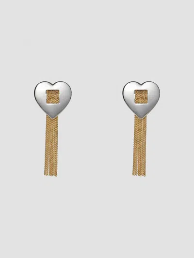 Lele Sadoughi Women's Desert Metal Sweetheart Two-tone Fringe Earrings In Gold