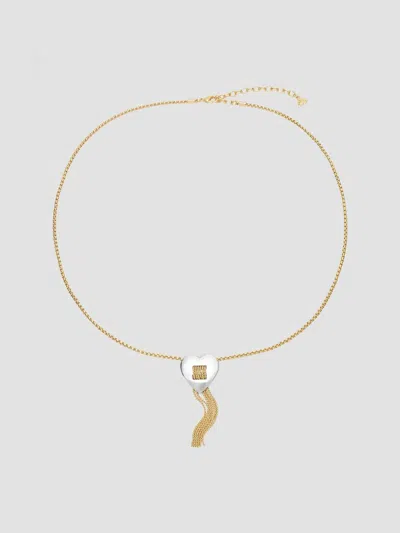 Lele Sadoughi Women's Desert Metal Sweetheart Two-tone Fringe Pendant Necklace In Gold
