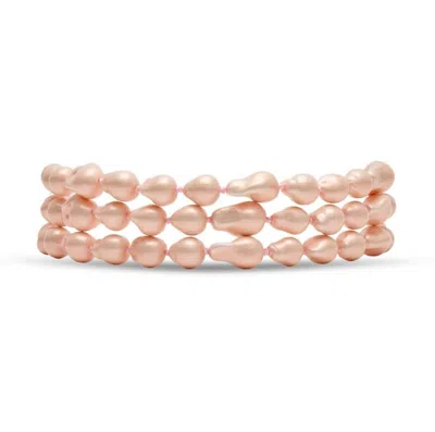 Lele Sadoughi Women's Diana Triple Row Pearl Necklace In Rose In Gold