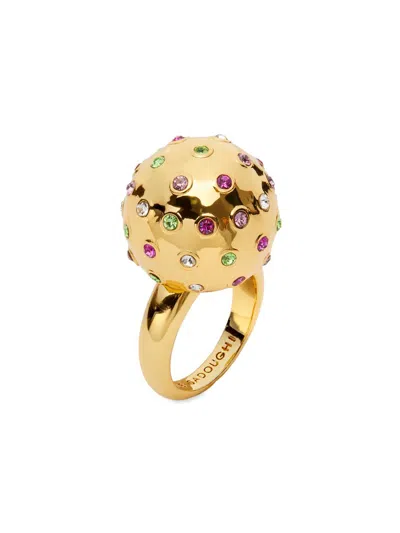 Lele Sadoughi Women's Dome 14k-gold-plated & Crystal Ring In Jeweled Meadow