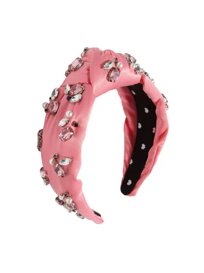 Lele Sadoughi Women's Embellished Satin Knotted Headband In Pink