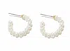 Lele Sadoughi Women's Freshwater Pearl Huggie Hoop Earrings In White In Metallic