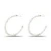 Lele Sadoughi Women's Freshwater Pearl Large Hoop Earrings In White