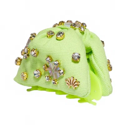 Lele Sadoughi Women's Fusion Crystal Paillette Simone Clip In Lime Zest In Multi