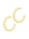 Lele Sadoughi Women's Gallery Beaded Hoop Earrings In Canary Yellow In Multi
