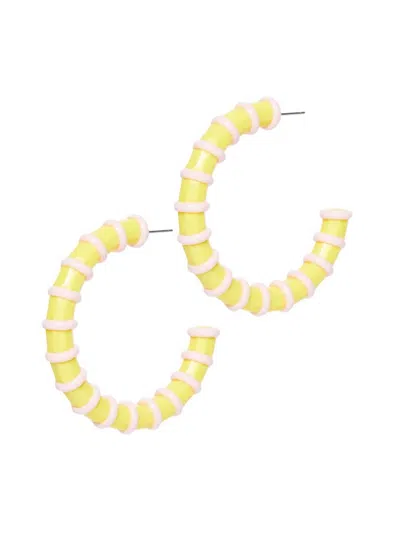 Lele Sadoughi Women's Gallery Beaded Hoop Earrings In Canary Yellow In Multi