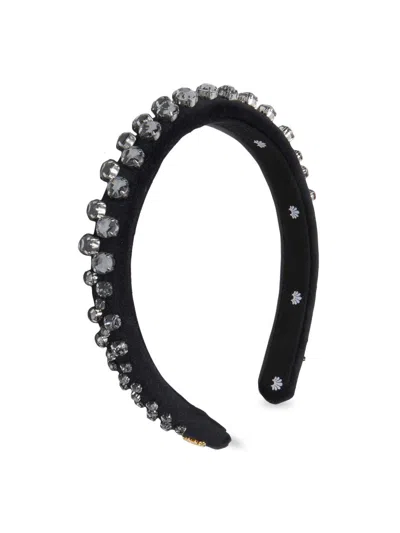 Lele Sadoughi Women's Gigi Crystal-embellished Velvet Headband In Purple