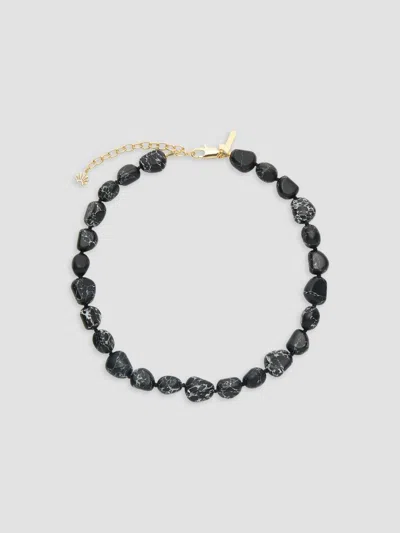 Lele Sadoughi Women's Gilded Frontier 14k-gold-plated & Jet Beaded Necklace In Black