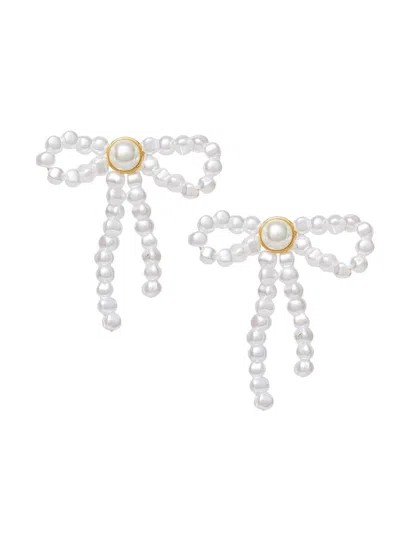Lele Sadoughi Women's Imitation Pearl Stud Earrings In White