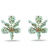 Lele Sadoughi Women's Jade Small Embellished Paper Lily Earrings In Gold In Green