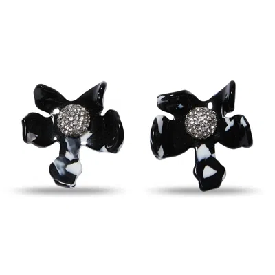 Lele Sadoughi Women's Jet Small Crystal Lily Earrings In Black