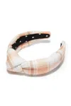 LELE SADOUGHI WOMEN'S KNOTTED HEADBAND IN HARVEST PLAID