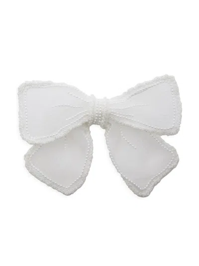 Lele Sadoughi Women's Mary Imitation Pearl Bow Barrette