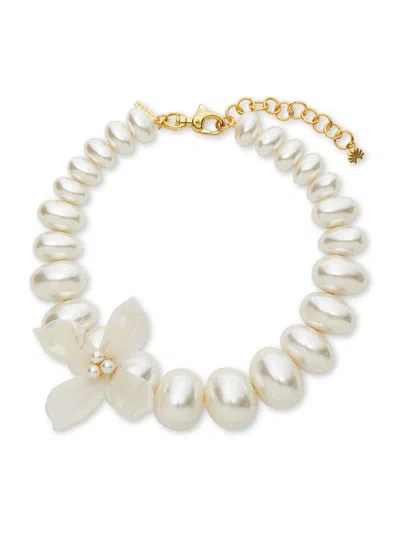 Lele Sadoughi Women's Oleander 14k-gold-plated & Acetate Necklace In Transparent