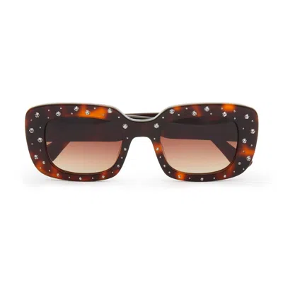 Lele Sadoughi Women's Oversized Non-polarized Aspen Sunglasses In Tortoise In Gray