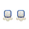 Lele Sadoughi Women's Paddle Button Earrings In Cobalt In Multi