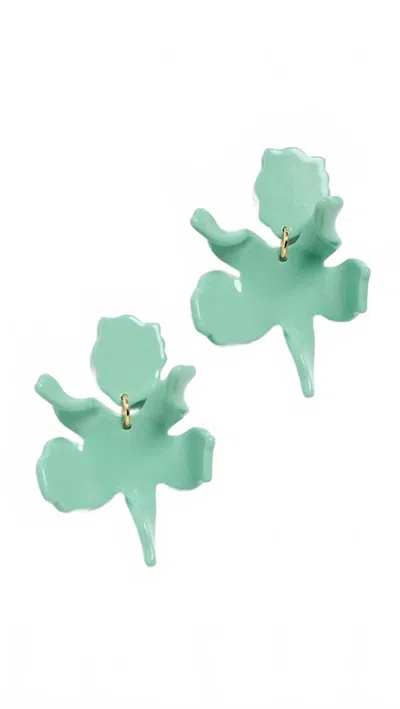 Lele Sadoughi Women's Paper Lily Earrings In Sea Glass In Green
