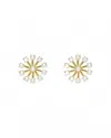 Lele Sadoughi Women's Pearl Pinwheel Button Earrings In Gold In Gold