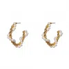 Lele Sadoughi Women's Pearl Rope Twist Hoop Earrings In Gold In Gold